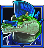Man vs Gator Blue Alligator Symbol