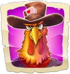 Chicken Rush Purple Rooster Symbol