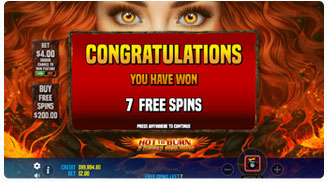 Hot to Burn 7 Deadly Free Spins Μπόνους