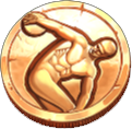 Games in Olympus Discus Throw Coin Symbol