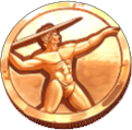 Games in Olympus Javelin Throw Coin Symbol