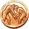 Games in Olympus Wrestling Coin Symbol