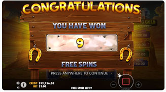 Mustang Gold Megaways Free Spins