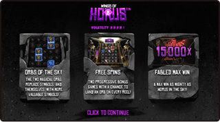 Wings of Horus Hrací automaty